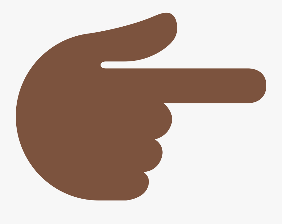 Pointing Right Backhand - Point Emoji Black, Transparent Clipart