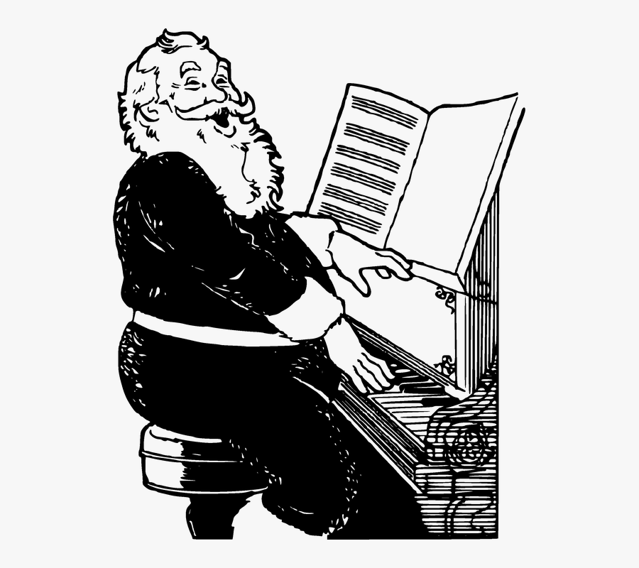 Santa Claus, Christmas Music, Piano, Parties - It's Beginning To Look Alot Like Fuck, Transparent Clipart