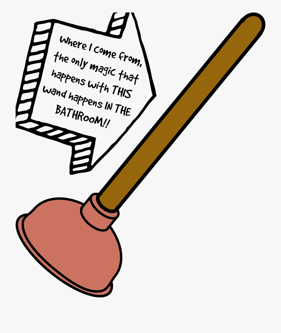 Plunger - Toilet Plunger Drawing Easy, Transparent Clipart