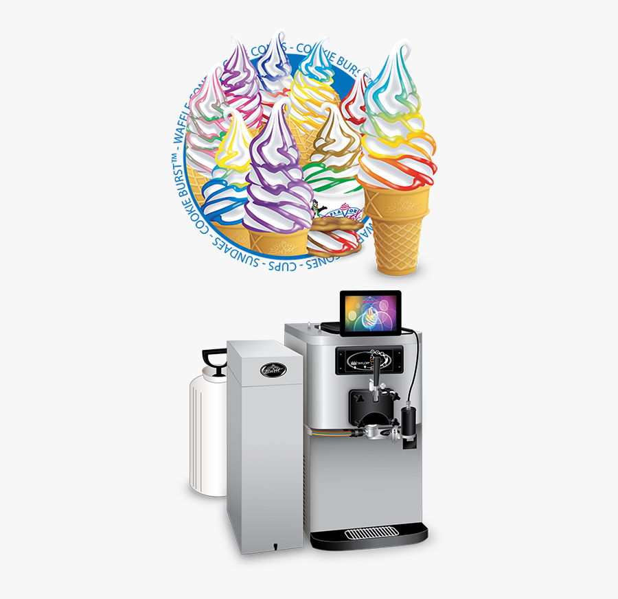 Ice Cream Machine Flavors Burst, Transparent Clipart