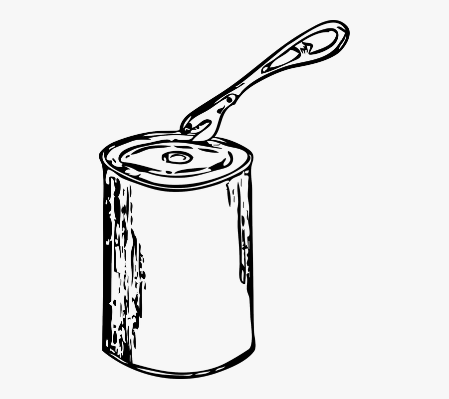 Transparent Paint Cans Clipart - Tin Opener Clipart Black And White, Transparent Clipart