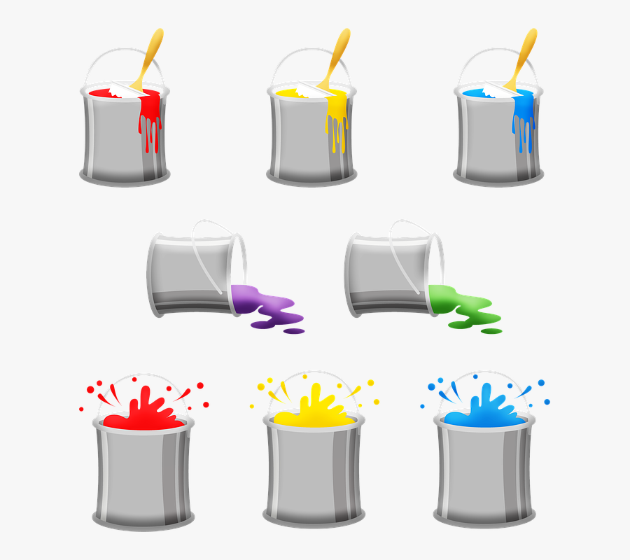 Paint Cans, Paint, House Paint, Spilled Paint, Colorful - Kaleng Cat Tumpah Png, Transparent Clipart