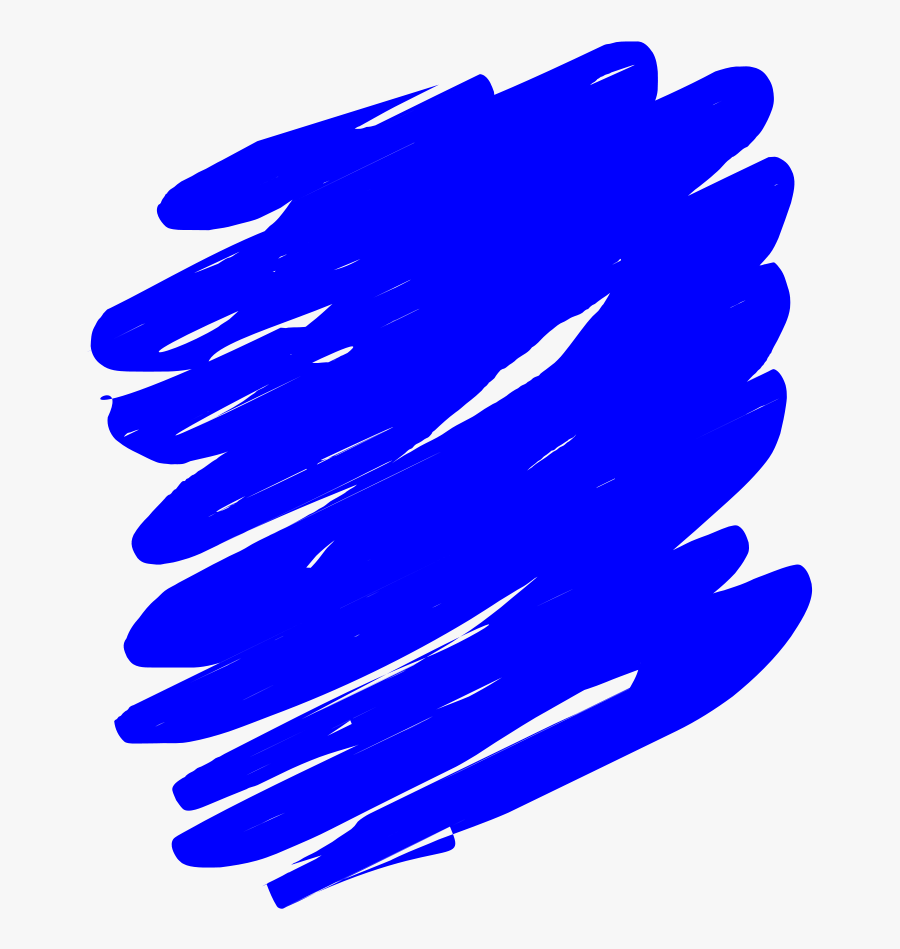 Transparent Paintbrush Clipart - Blue Scribble Transparent, Transparent Clipart