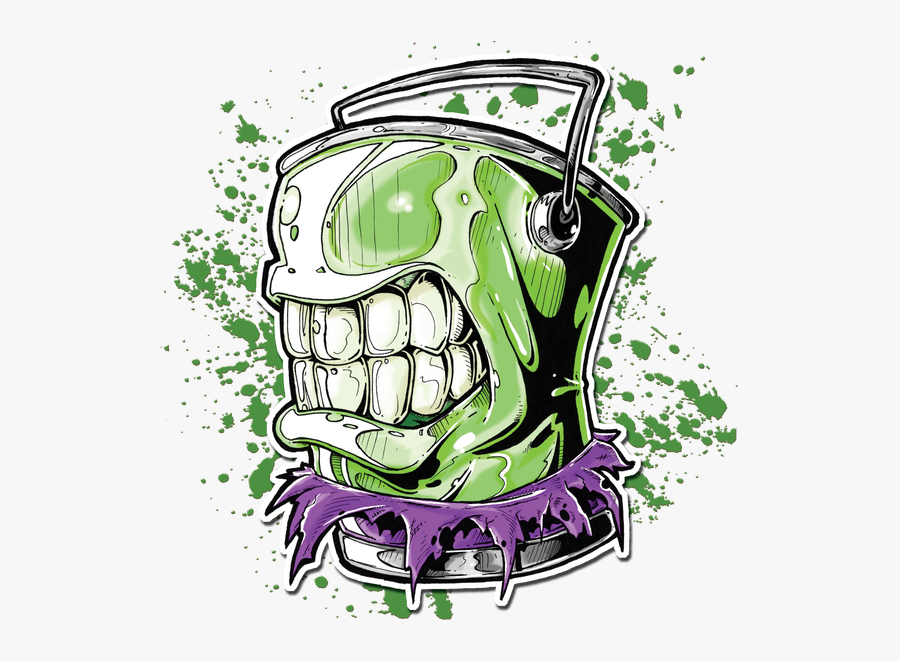 Angry Green Spray Paint Cans, Spray Painting, Graffiti - Illustration, Transparent Clipart