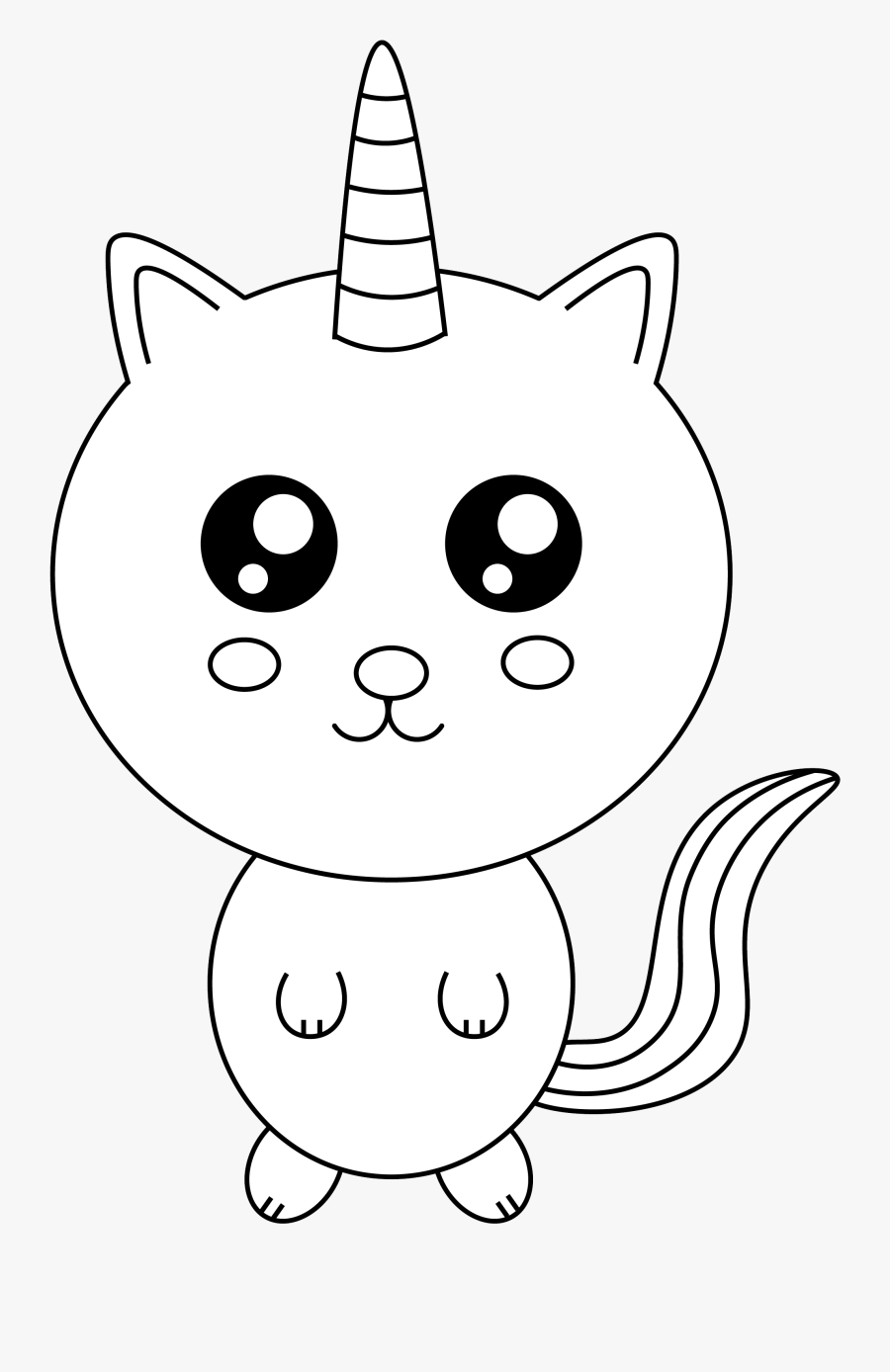 Free Cute Unicorn Cat - Cartoon, Transparent Clipart