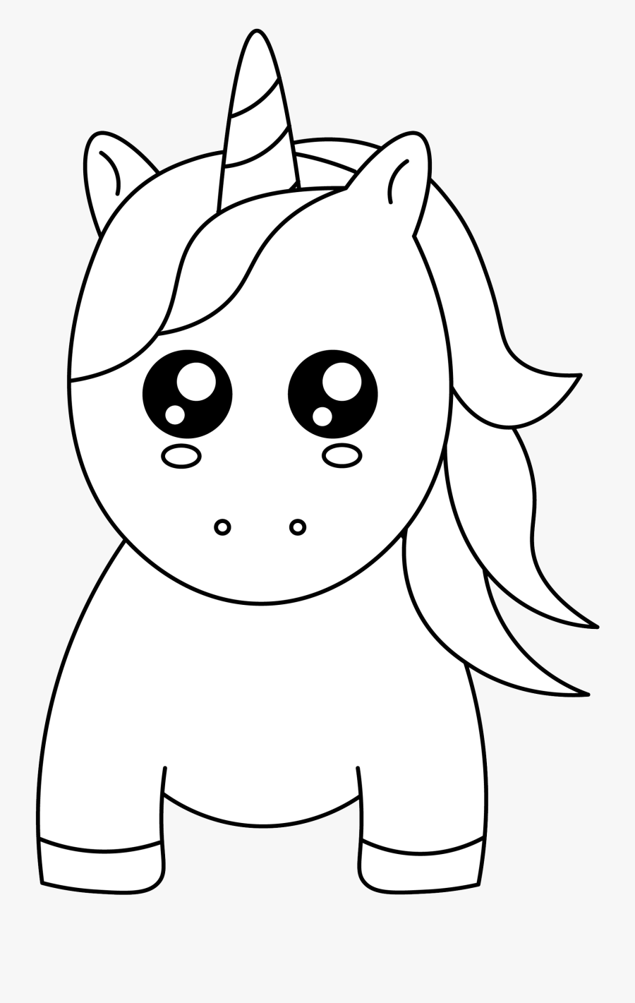 Free Cute Unicorn - Cartoon, Transparent Clipart