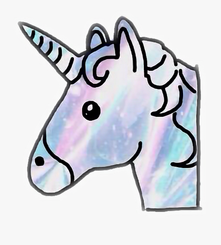 Head,clip Art,cartoon,animal Figure,snout,fictional - Unicorn Emoji Galaxy, Transparent Clipart