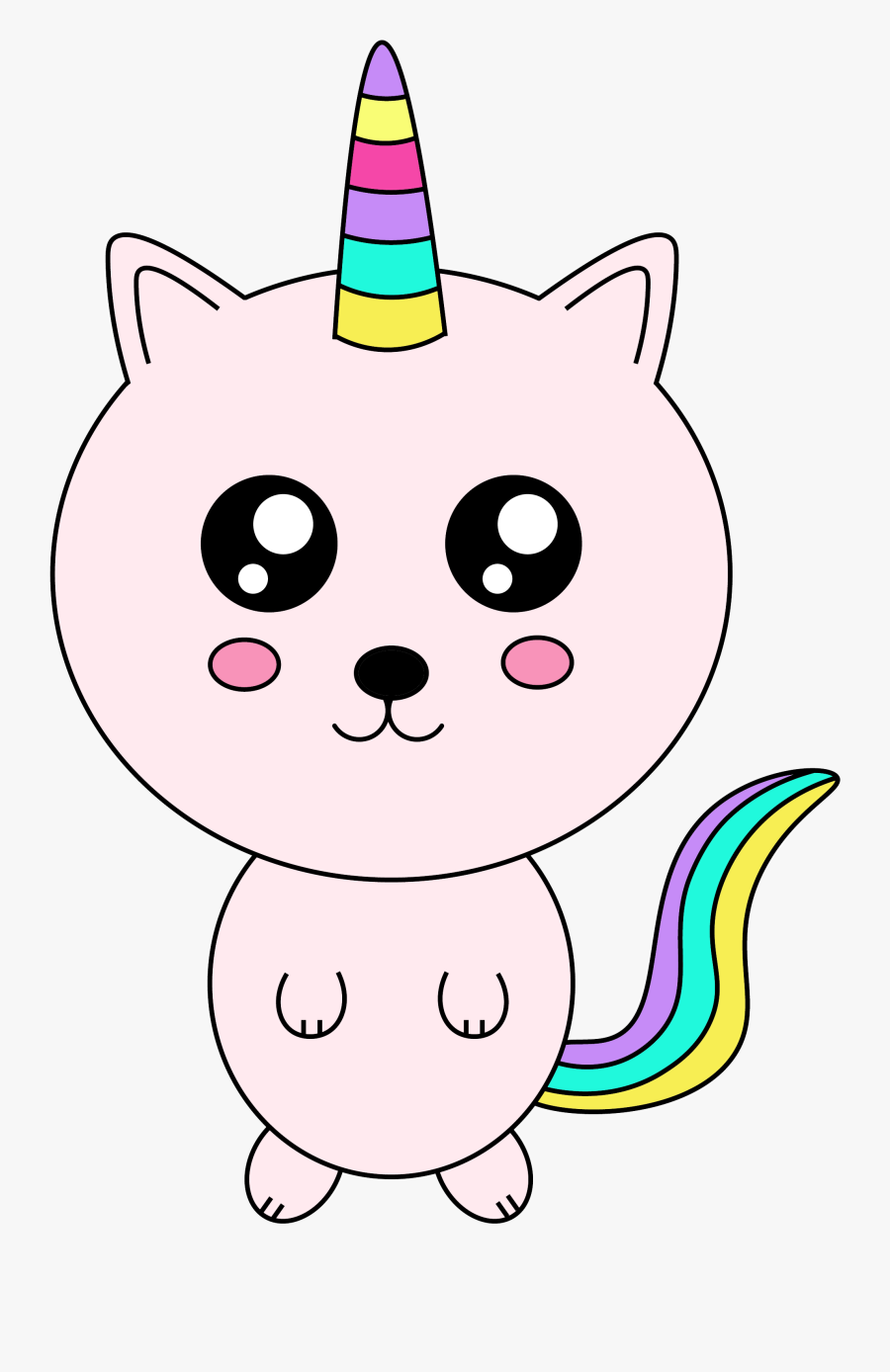 Free Cute Unicorn Cat - Cute Unicorn Cat, Transparent Clipart