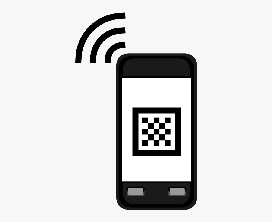 Cellphone Cell Mobile Phone Png Image - Qr Code Clip Art Transparent, Transparent Clipart