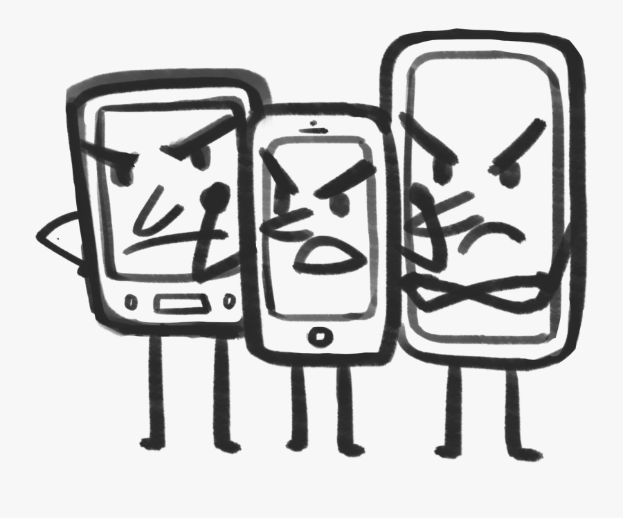 Clip Art Angry Cell Phone, Transparent Clipart