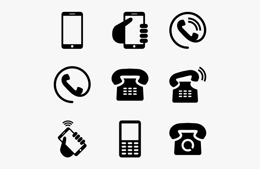 Phone Icons - Business Card Cell Phone Icon, Transparent Clipart