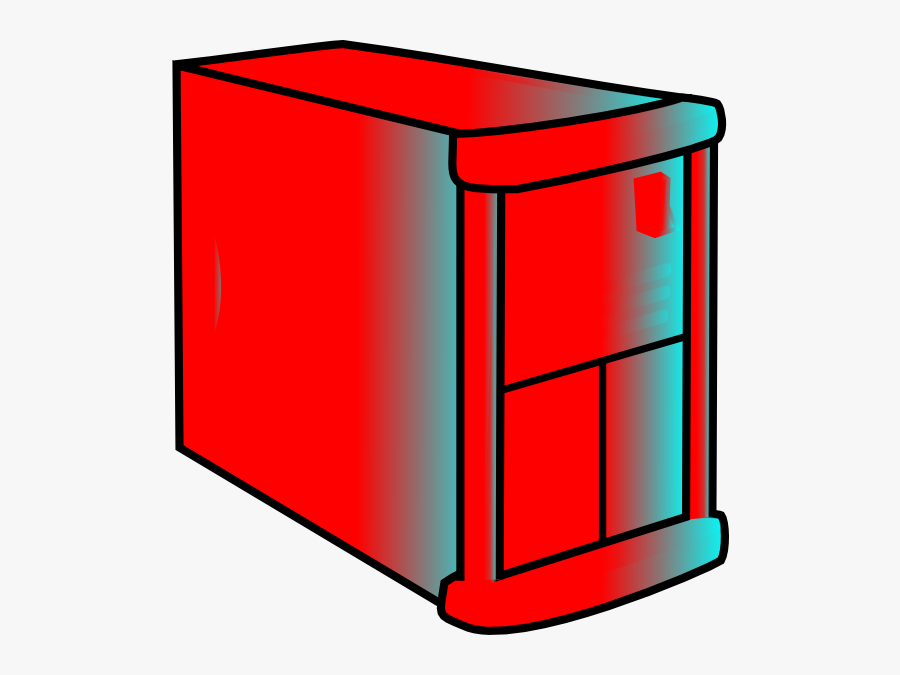 Red Server, Transparent Clipart