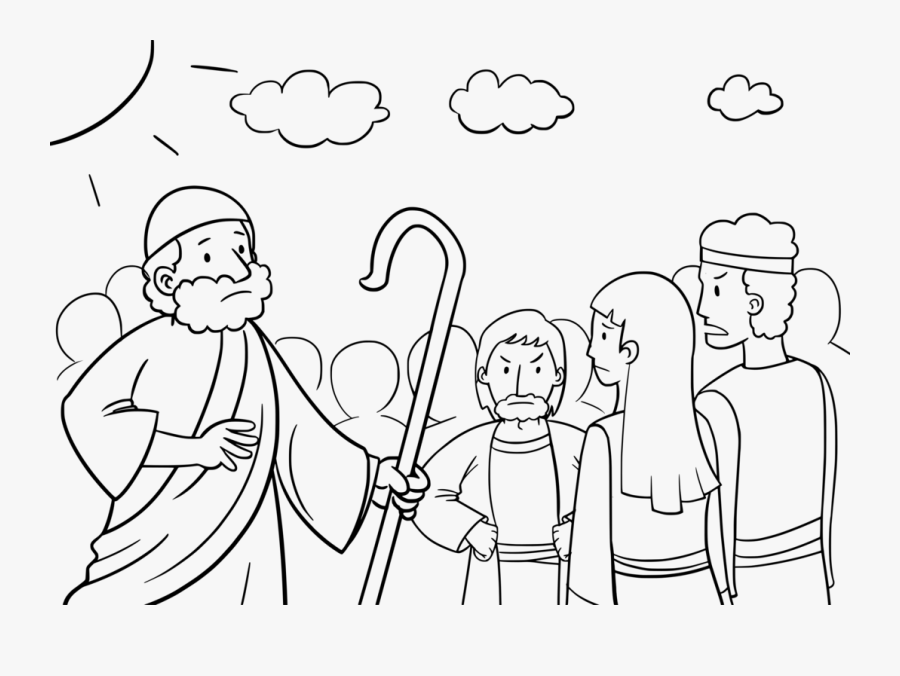 Transparent Israelites Clipart - Moses And The Israelites Coloring Pages, Transparent Clipart