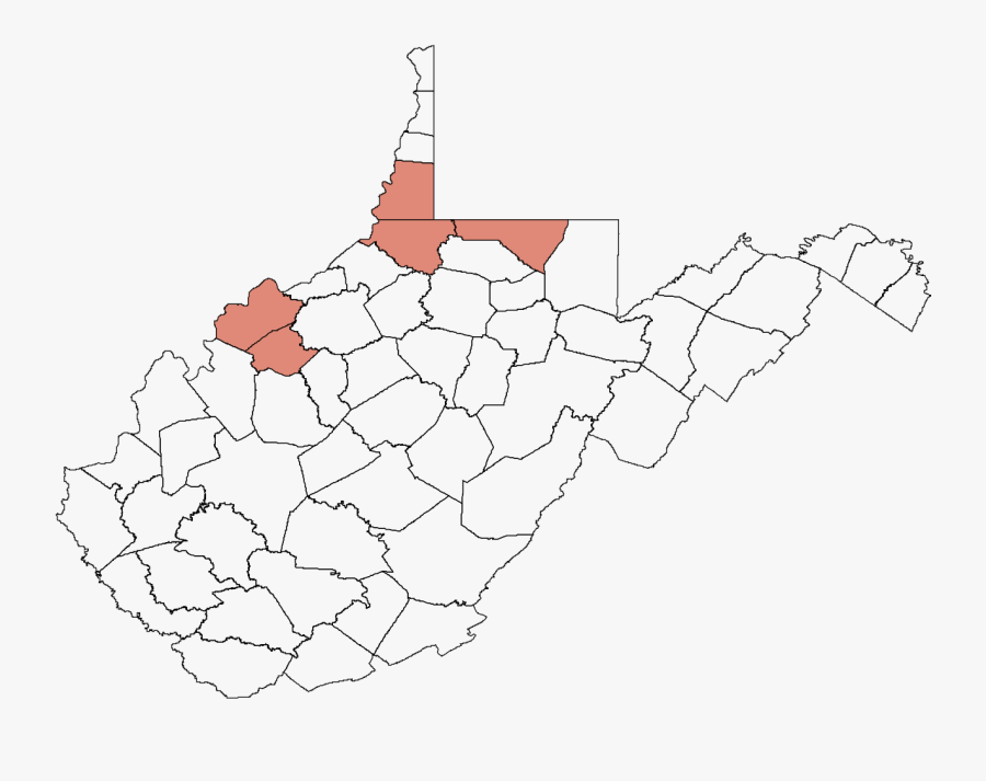 Diploceraspis Fossils In Wv 3 Deleted - Map Of West Virginia, Transparent Clipart