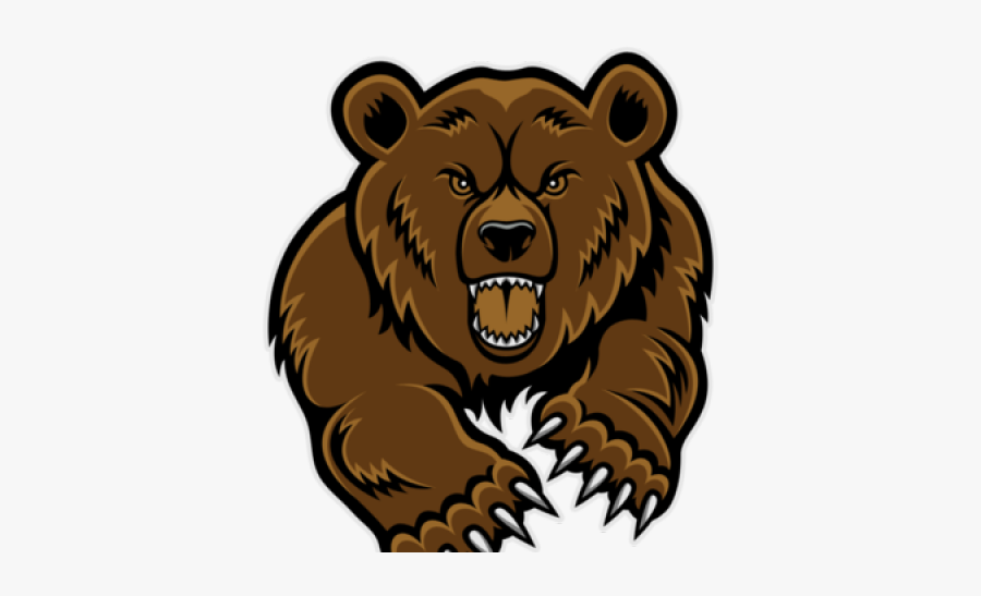 Cartoon Grizzly Bear Head, Transparent Clipart