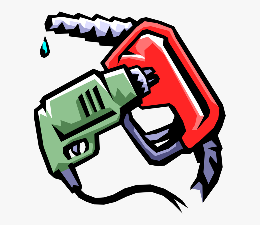 Vector Illustration Of Fossil Fuel Petroleum Gas Service - Mangueira De Posto De Gasolina, Transparent Clipart