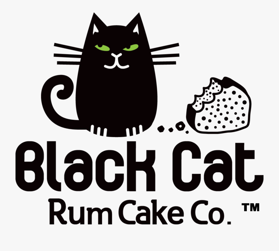 Cat Food Can Clipart Black And White - Black Cat W Cake Png, Transparent Clipart
