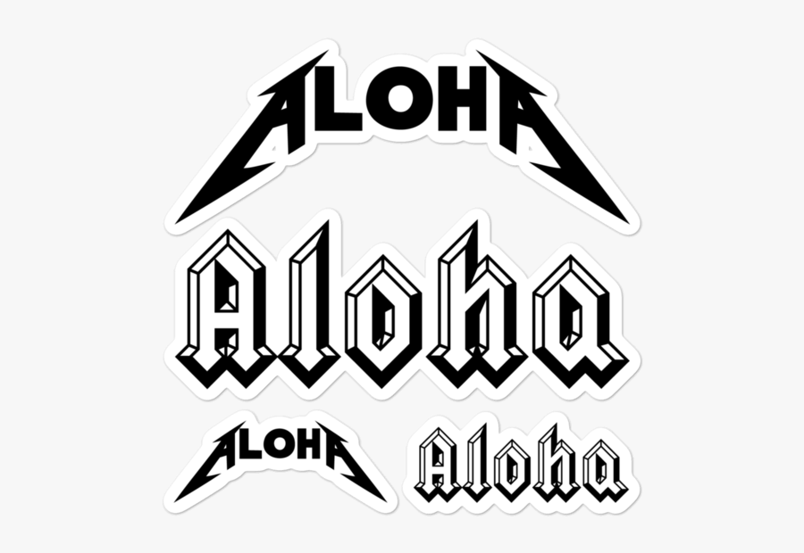 Aloha Tribe Hawaii Metal Aloha Stickers - Acdc Svg, Transparent Clipart