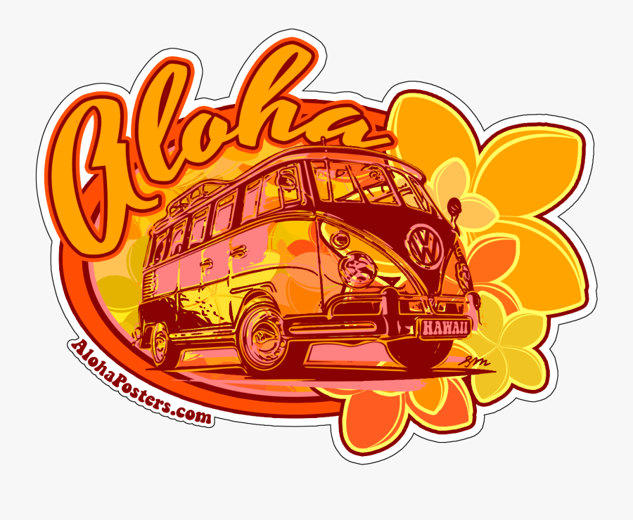 Alohaposters Aloha Bus Sticker - Как Нарисовать Жареного Гуся, Transparent Clipart