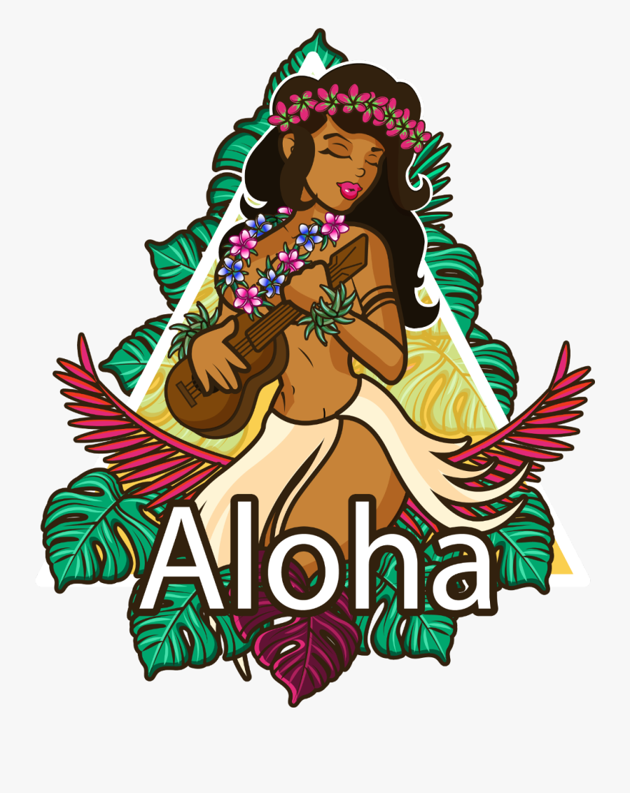 #aloha #girl #freetoedit #귀여운 #picsart #cute #kawaii - Aloha Clipart, Transparent Clipart