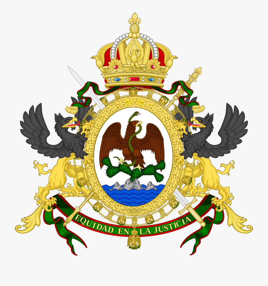 The Coat Of Arms Of The Mexican Empire 1864-1867 - Second Mexican Empire Flag, Transparent Clipart