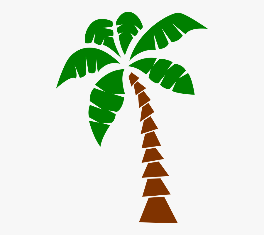 Leaf,plant,tree,palm Tree,plant Stem,clip Plant - Gambar Sawit Kartun Png, Transparent Clipart