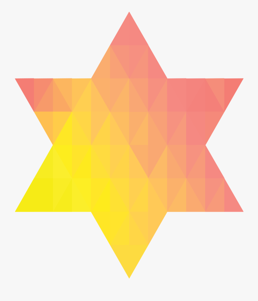 Geometric Jewish Star Of David Iv - Graphic Design, Transparent Clipart