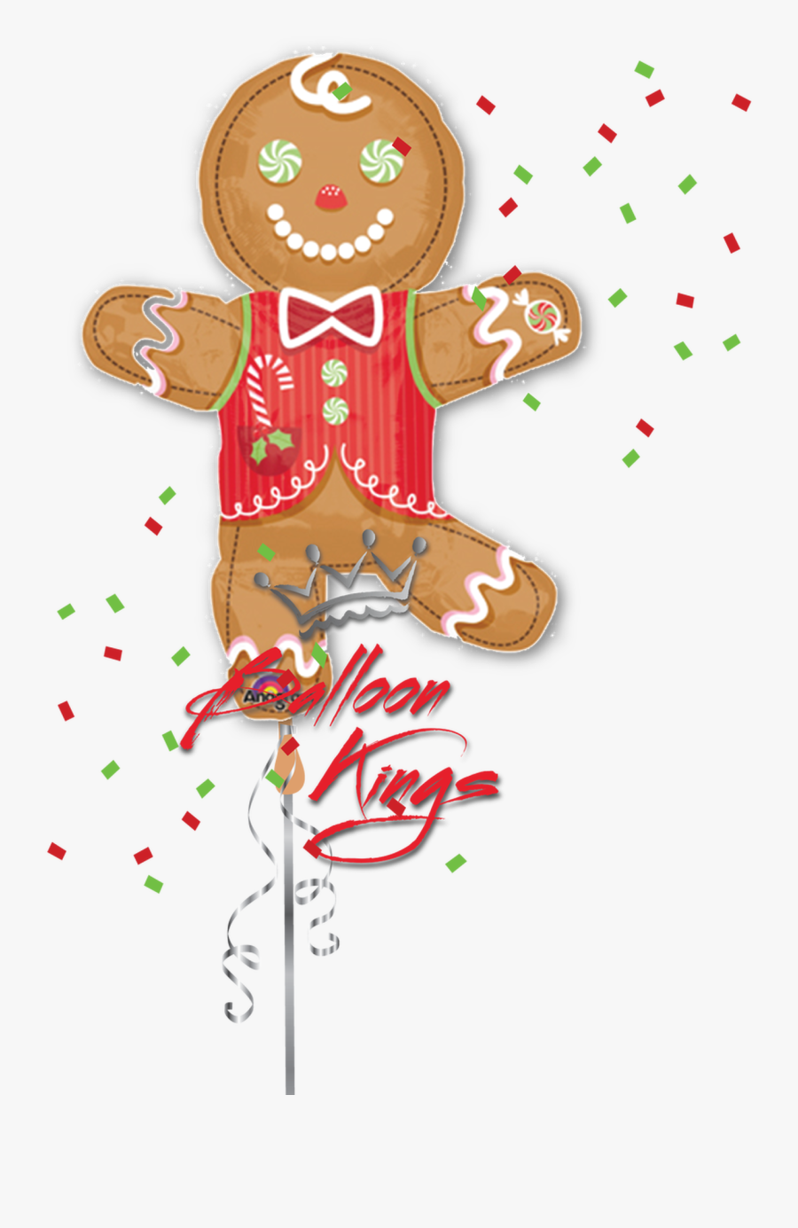Gingerbread Man - Vianočný Perníček, Transparent Clipart