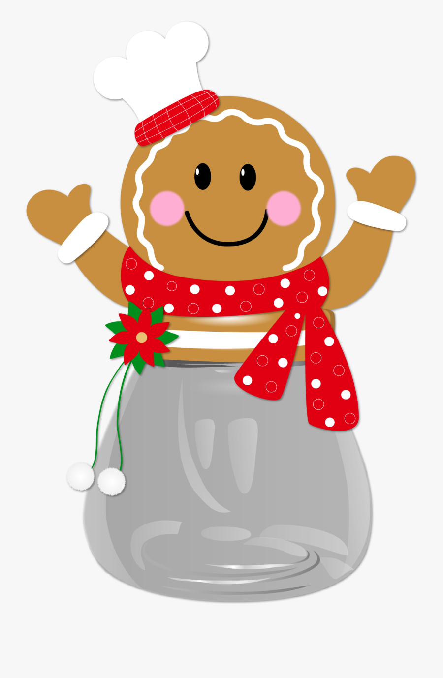 Gingerbread Man, Transparent Clipart