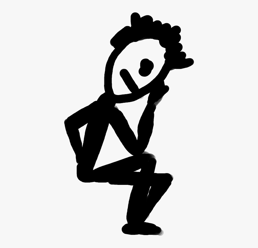 Think Sitting Thoughtful Free Picture - Sentado Pensativo, Transparent Clipart
