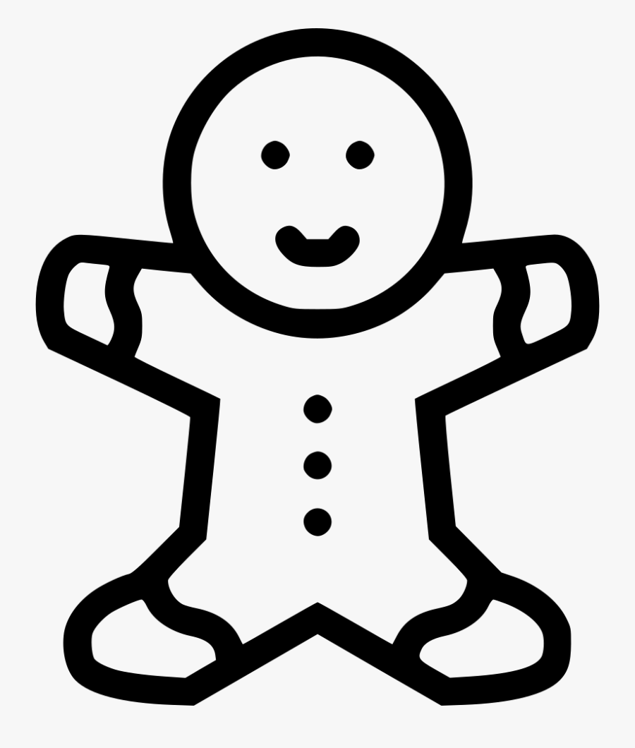 Gingerbread Man, Transparent Clipart