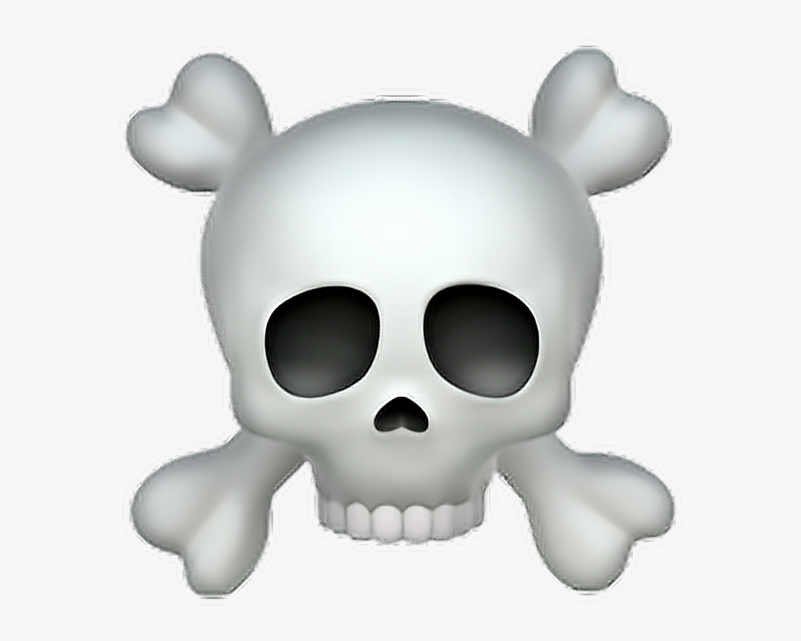 Transparent Scull And Crossbones Clipart - Emoji Tete De Mort, Transparent Clipart