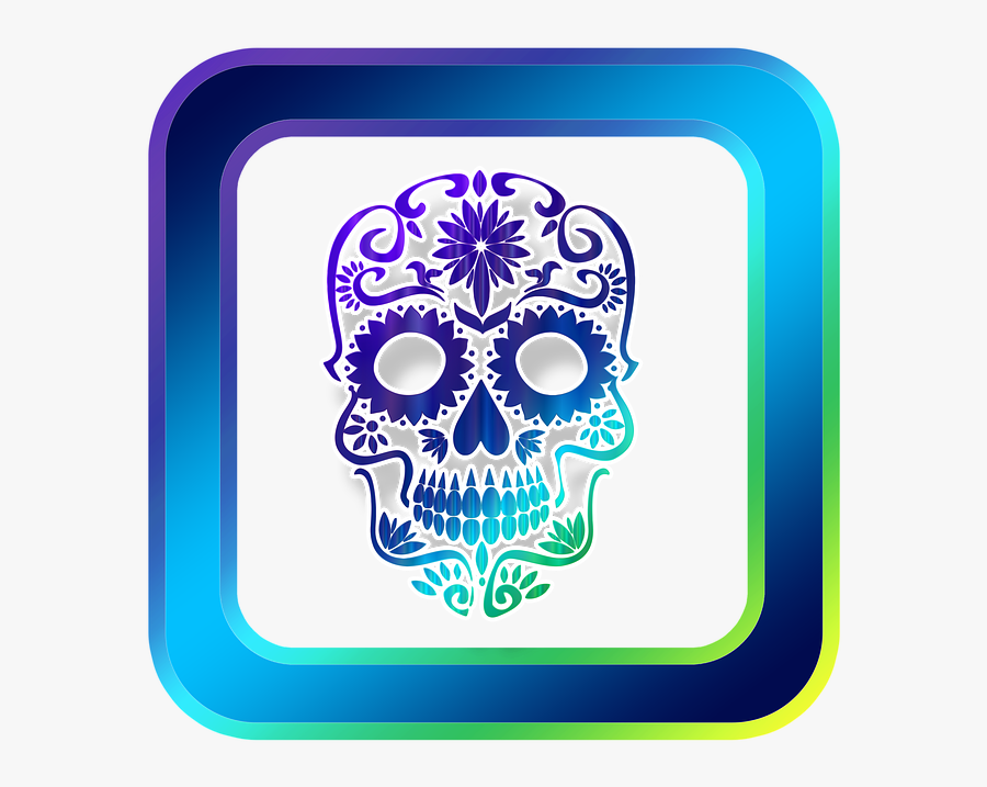 Icon, Skull And Crossbones, Symbols, Online, Internet - Sugar Skull Clipart Png, Transparent Clipart