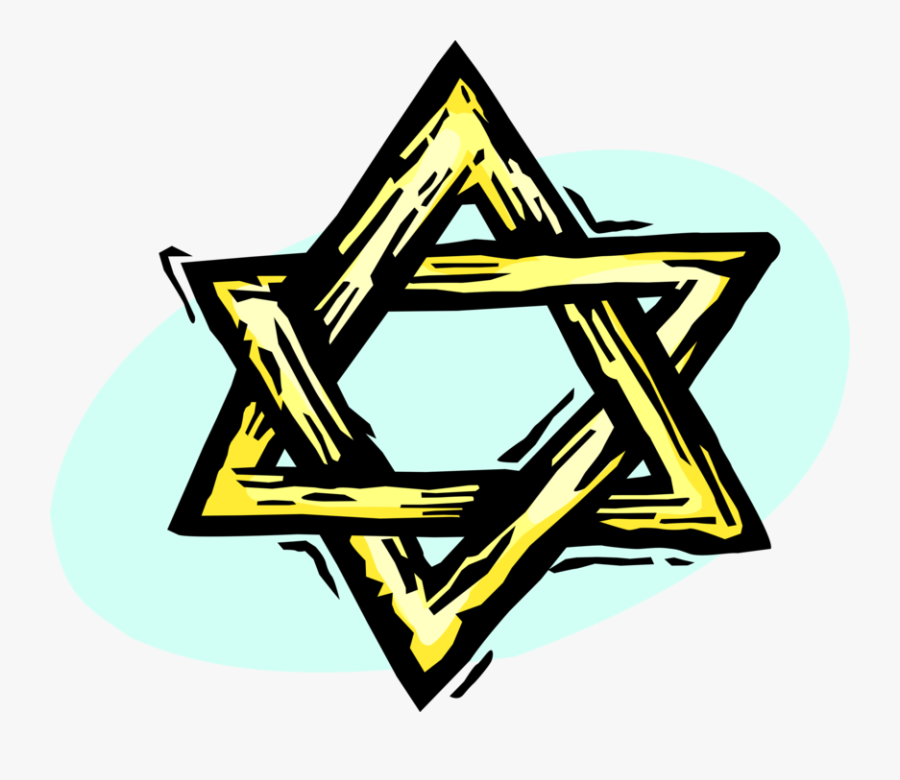 Vector Illustration Of Star Of David Shield Of David, Transparent Clipart