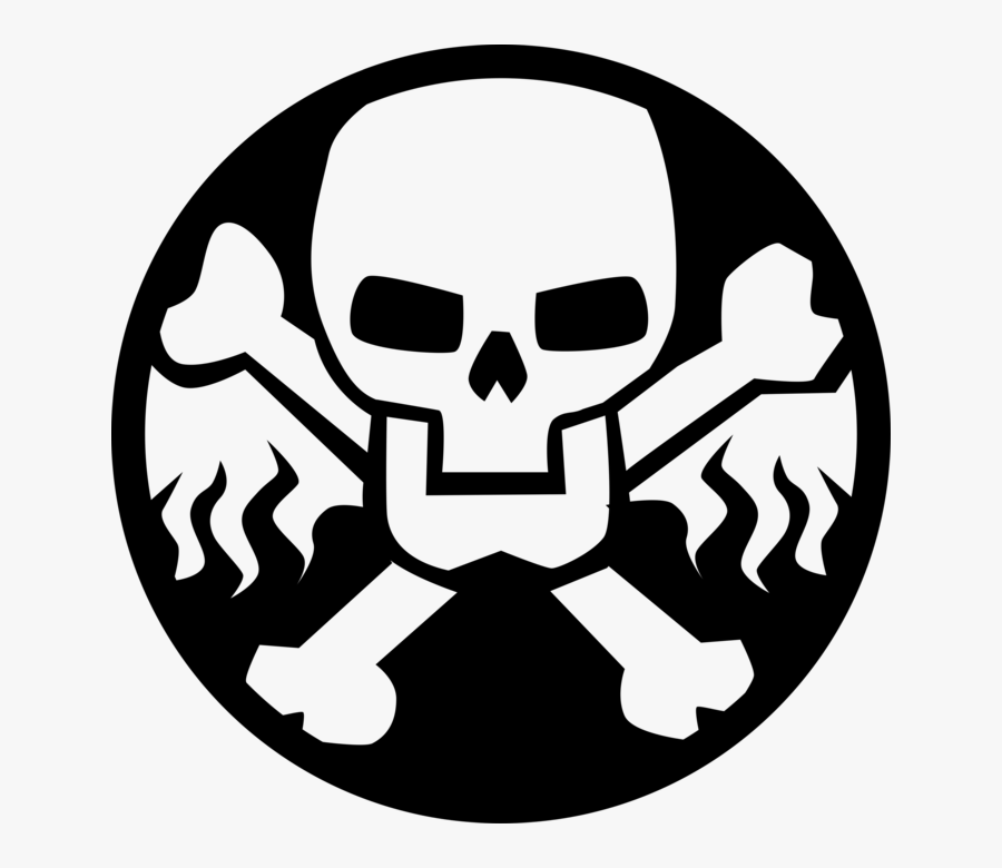Vector Illustration Of Skull And Crossbones Identify, Transparent Clipart