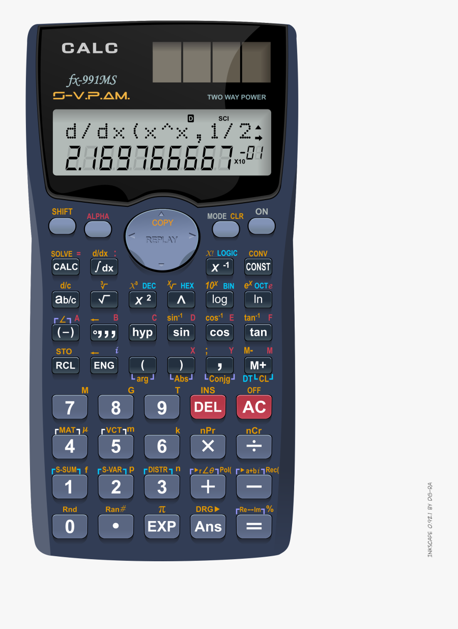 Calculator Free Photos Vector Images Scientific Clipart - Casio Fx 991ms, Transparent Clipart