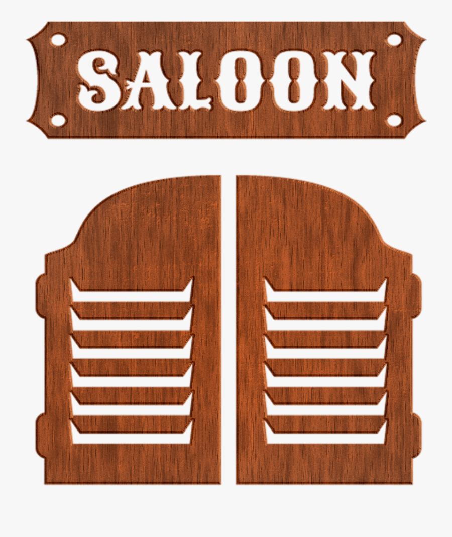 Western Saloon Door - Old Texas Saloon, Transparent Clipart