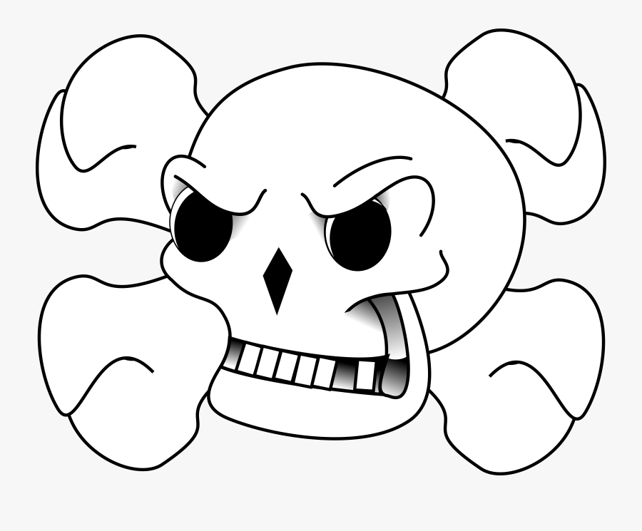 Skull And Bones, Transparent Clipart