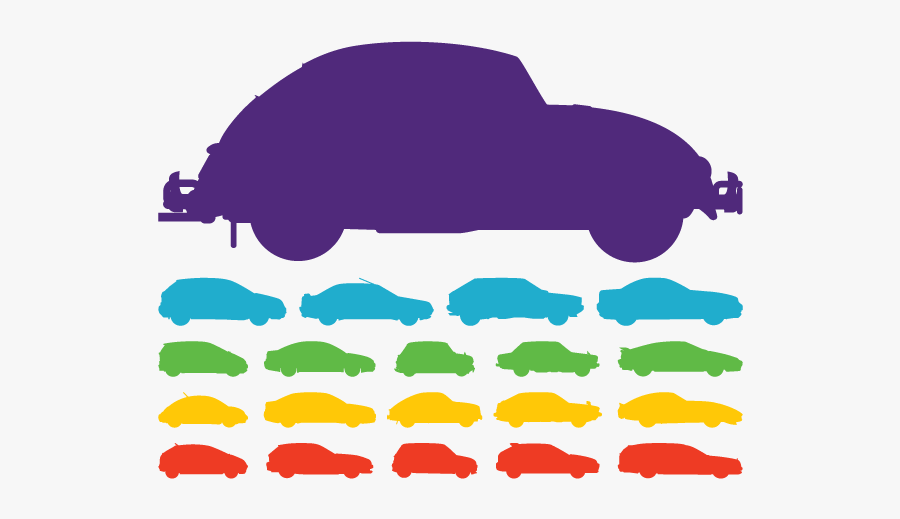 Sports Car Silhouette Clip Art - Color Silhouette Car, Transparent Clipart