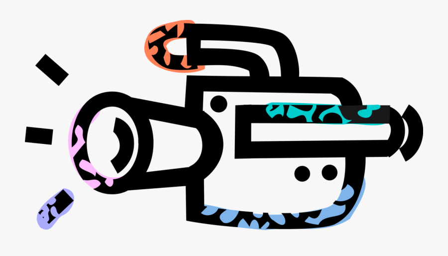 Vector Illustration Of Videocamera Camcorder Video, Transparent Clipart