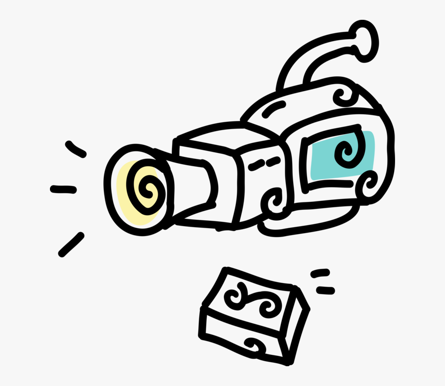 Vector Illustration Of Videocamera Camcorder Video, Transparent Clipart