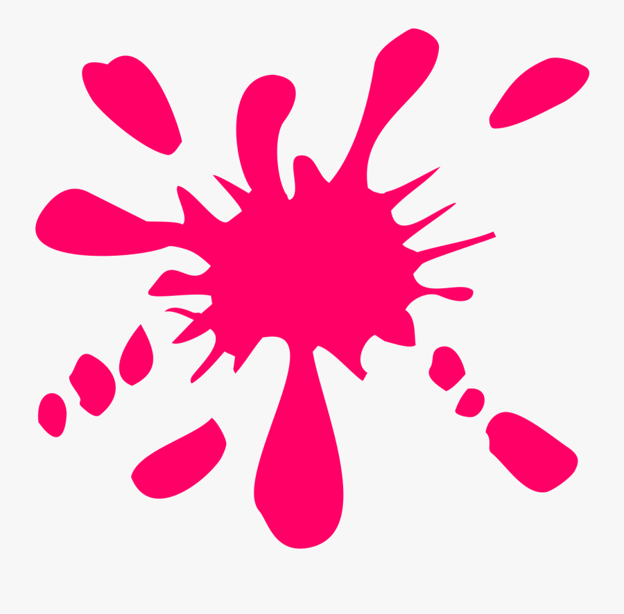 Pink Paintball Splat, Transparent Clipart