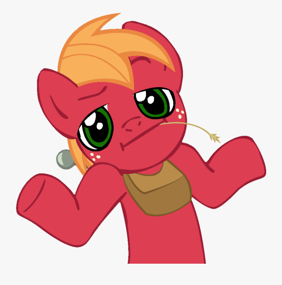 Shrugpony Big Mac By Moongazeponies-d3cv - My Little Pony Confused Png, Transparent Clipart