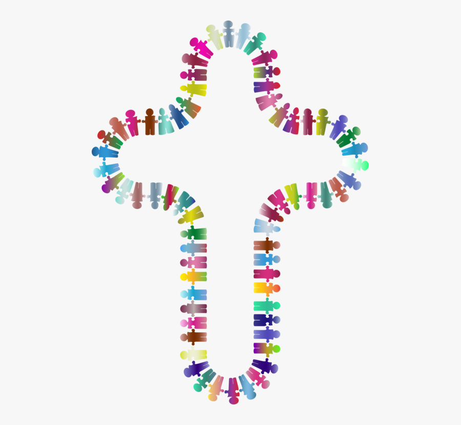 Symmetry,body Jewelry,cross - Cross, Transparent Clipart