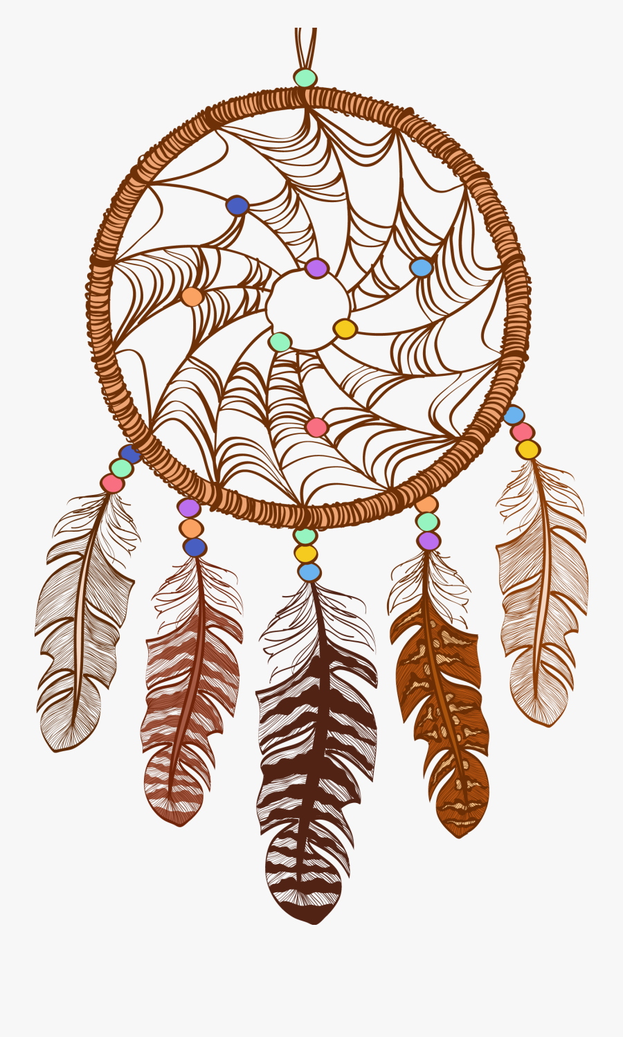 Dreaming Clipart Boho Dreamcatcher - Png Dream Catcher Vector, Transparent Clipart