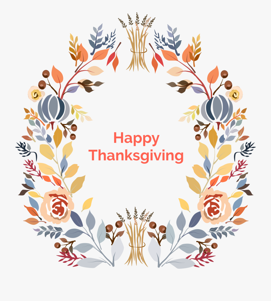 Happythanksgiving - Floral Design, Transparent Clipart