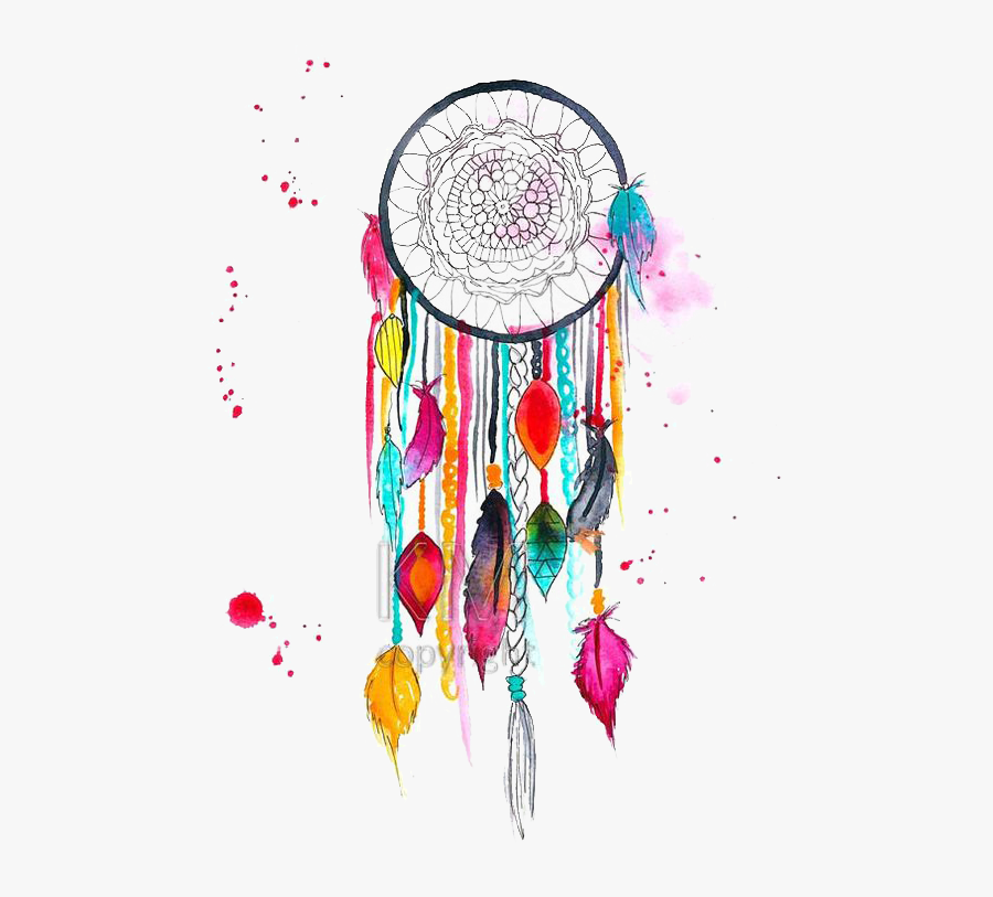 Dream Catcher Clipart Watercolor - Transparent Background Dreamcatcher Png, Transparent Clipart