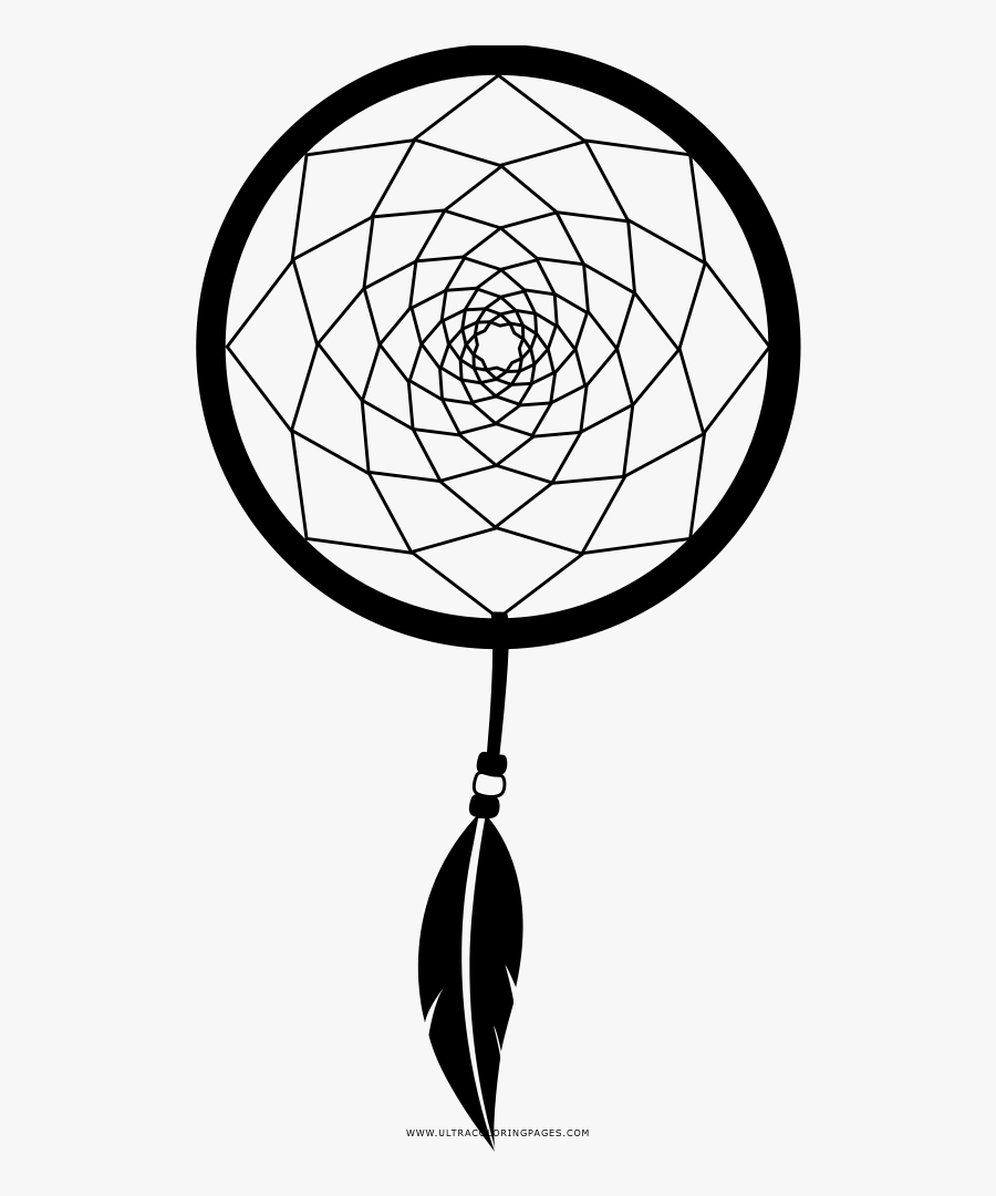 Dreamcatcher Coloring Page - First Nation Art Easy, Transparent Clipart