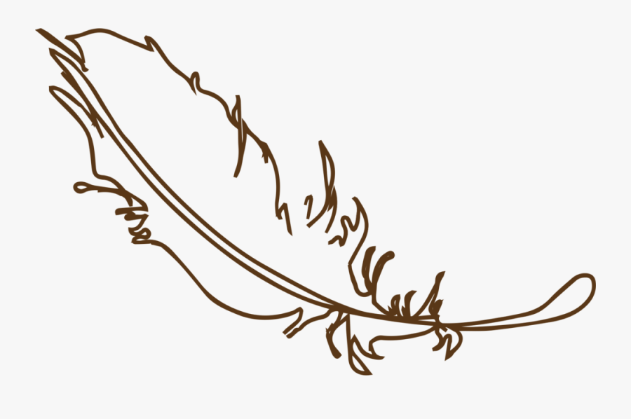 Single Feather For Footer - Calligraphy, Transparent Clipart