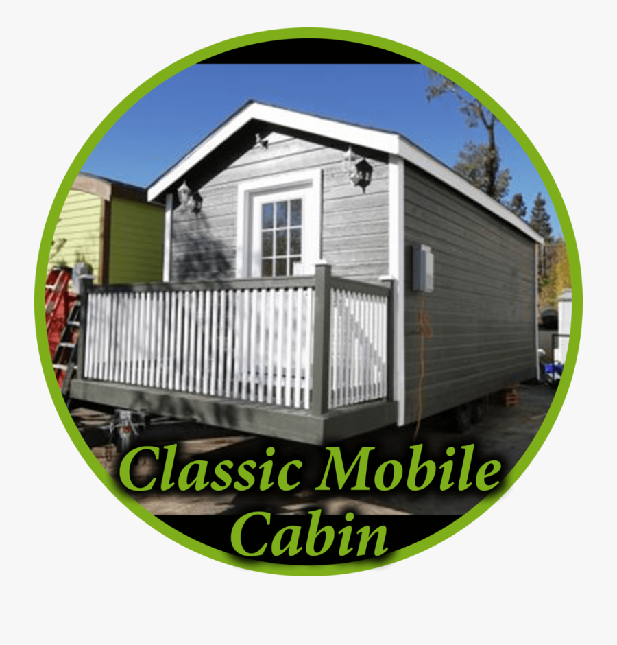 Classic Mobile Cabin Circle - House, Transparent Clipart